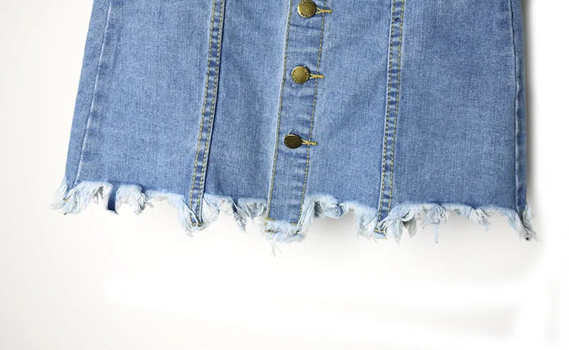 Женская короткая джинсовая юбка хлопковая винтажная трапециевидная мини-юбка с