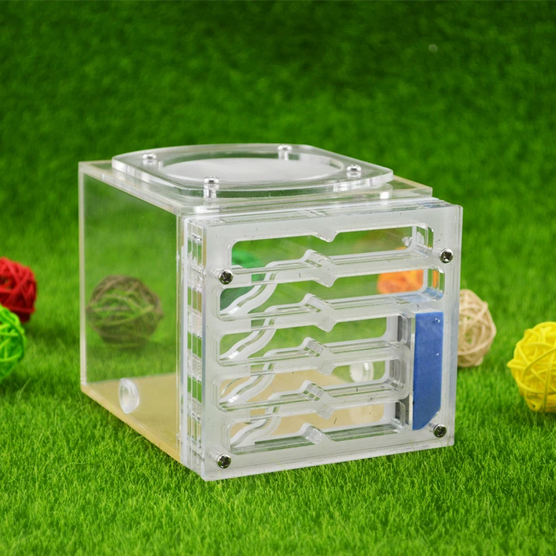 

11.5CM*9.5CM*8.5CM Ant Housing Nest Insect Cage Farms with Feeding Moisture Plastic Display Square ant nest