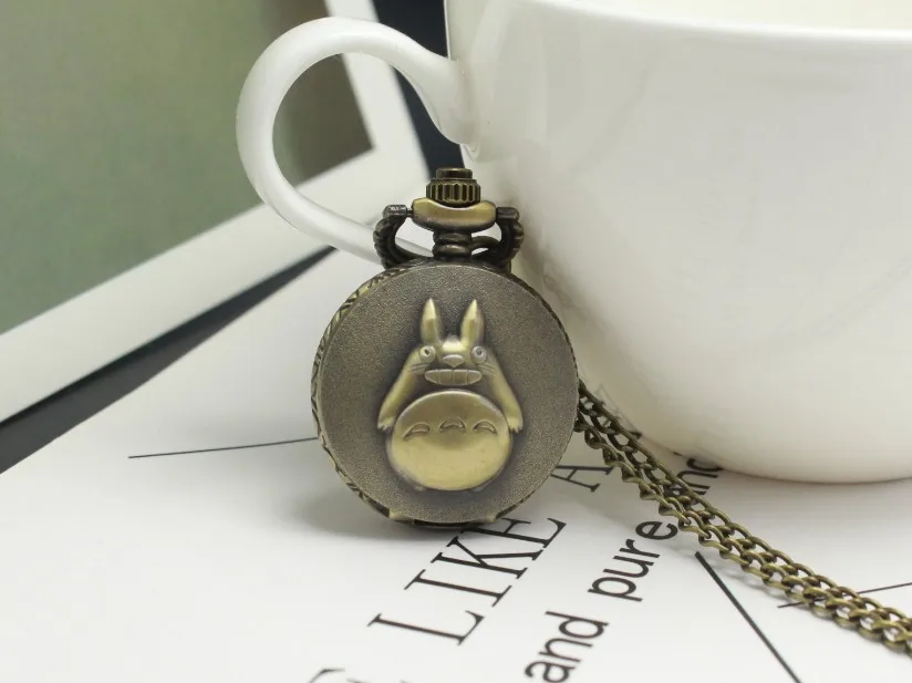 

My Neighbor Totoro японская анимация фильм Тоторо циферблат кварцевые карманные часы ожерелье мужчины женщины мужчины мальчик девочка карманные часы