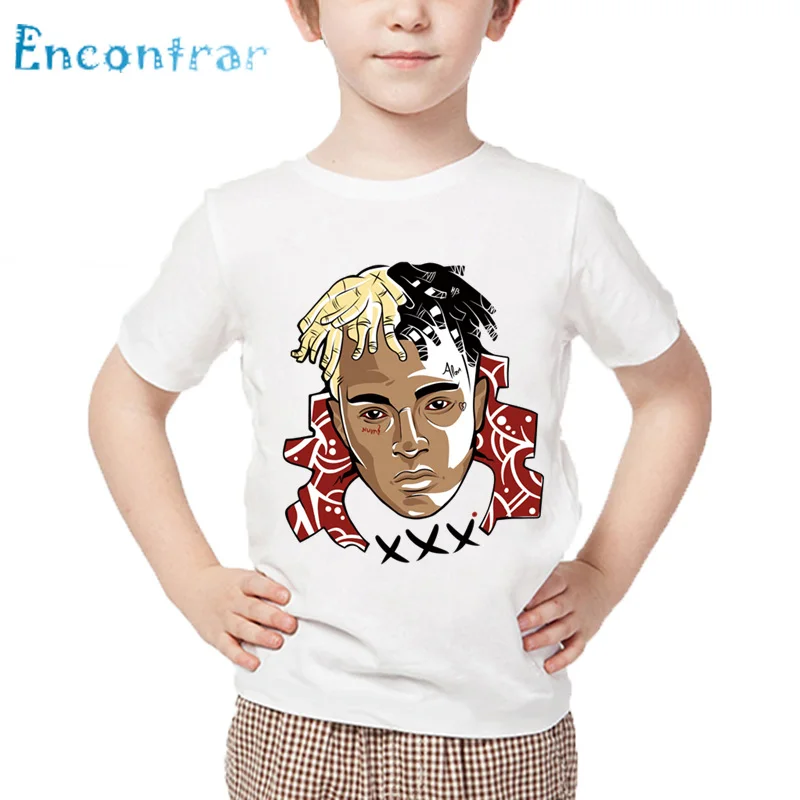 Детская модная дизайнерская футболка в стиле хип-хоп Xxxtentacion летние топы с