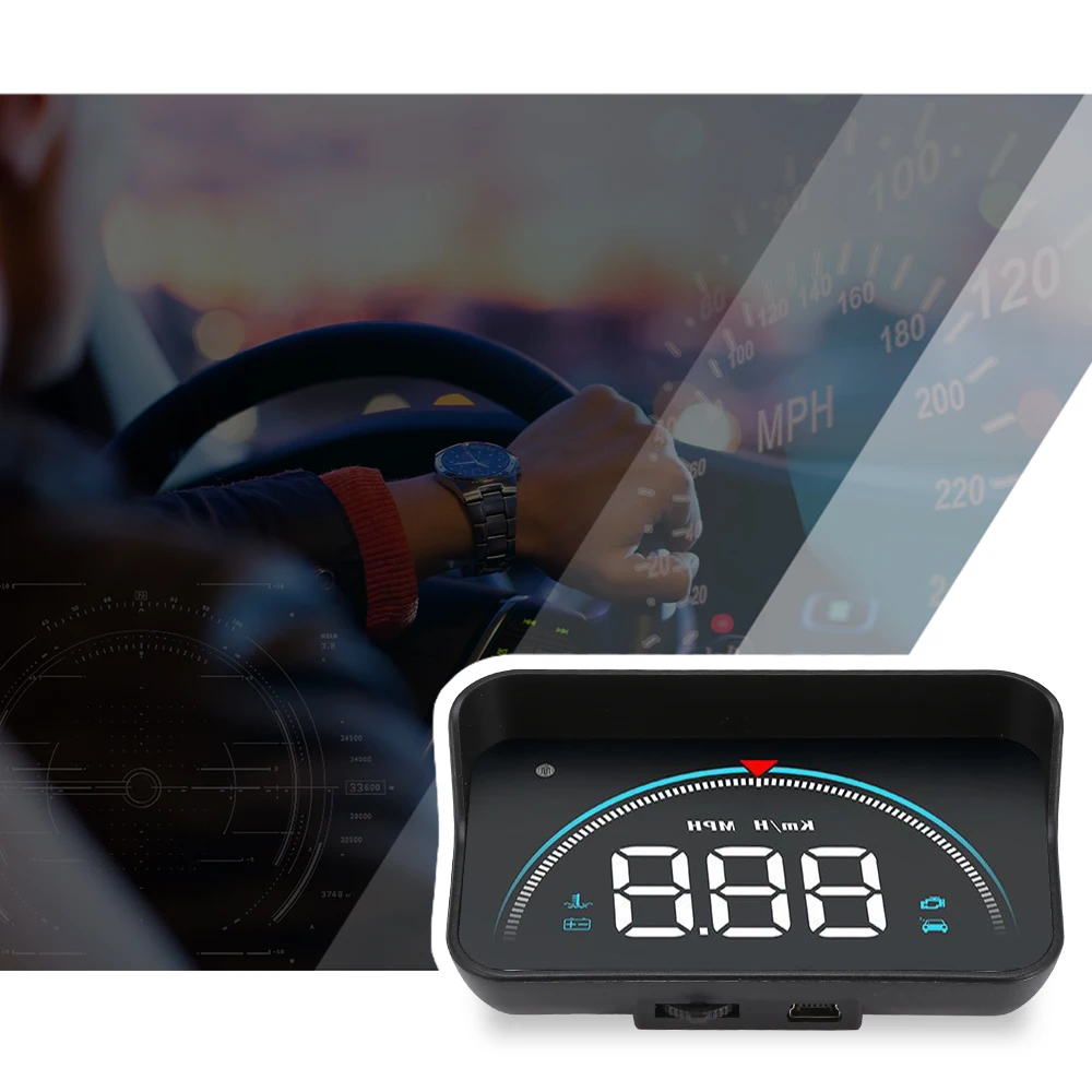 Прямоугольник M8 светодиодный автомобильный HUD Дисплей интегрированный дизайн