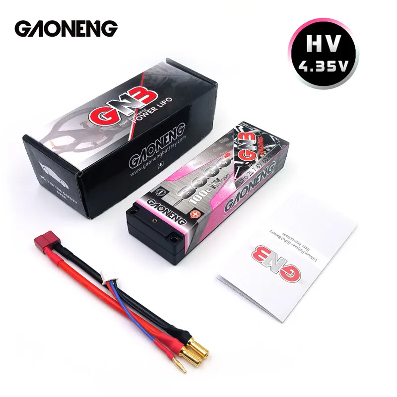 Аккумулятор Gaoneng GNB 8000 мАч 2S 7 6 в HV 100C/200C твердый корпус LiHV LiPo с разъемом 5 0 мм Deans T