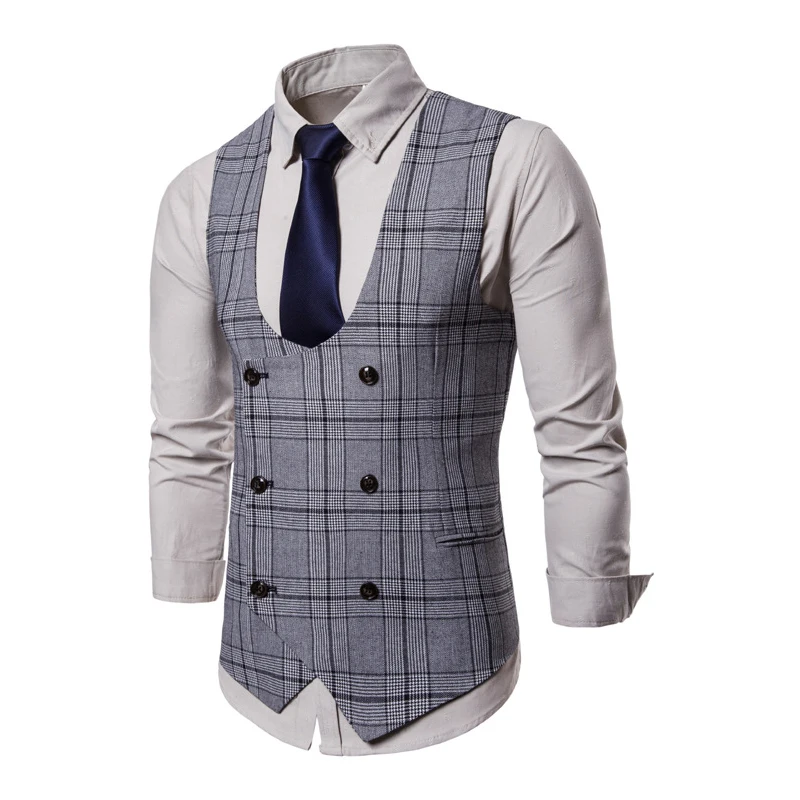 Модный мужской жилет повседневный Мужская одежда приталенные жилеты для