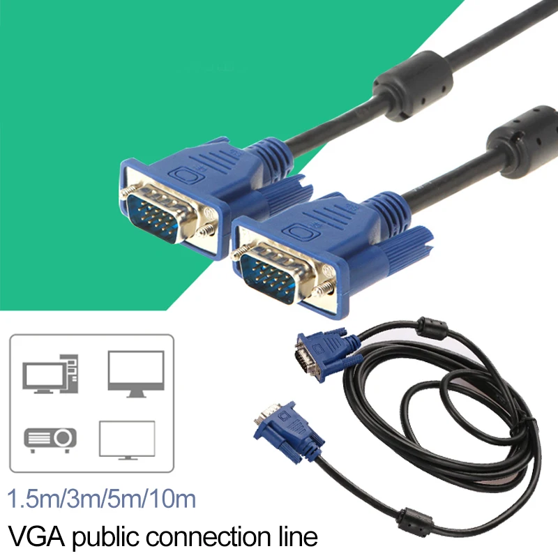BCMaster 15pin 1 5 м портативный VGA кабель видео Линия для компьютерного проектора ультра