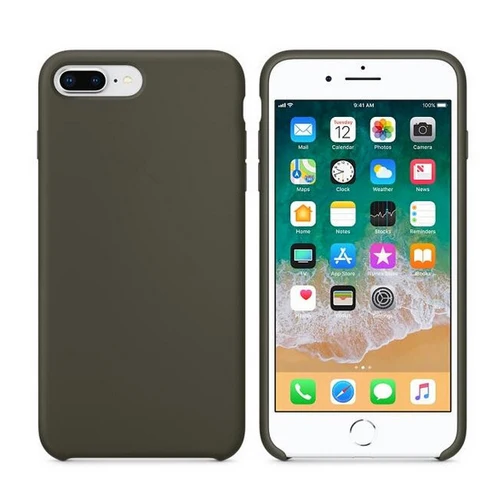 Dark Olive Роскошный силиконовый чехол для iphone 6, 7, 8 plus, X, чехол карамельного цвета для iphone Xs max, Xr, чехол для телефона, без логотипа, приятный на ощупь - Цвет: Dark Olive