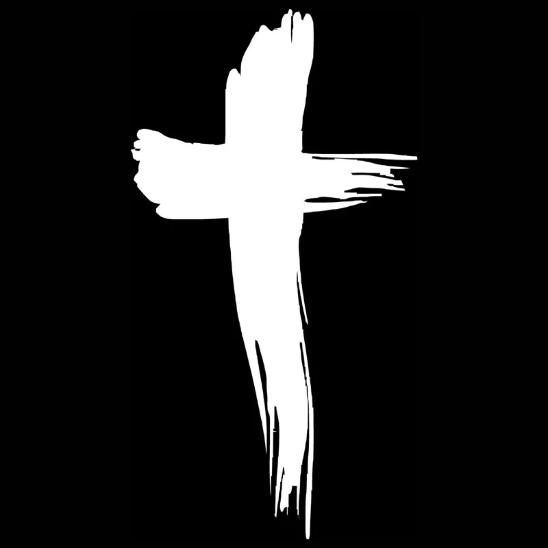 

8*15CM CROSS Car Styling Car Stickers Motorcycle Decals Decorative Black Silver C2-0439