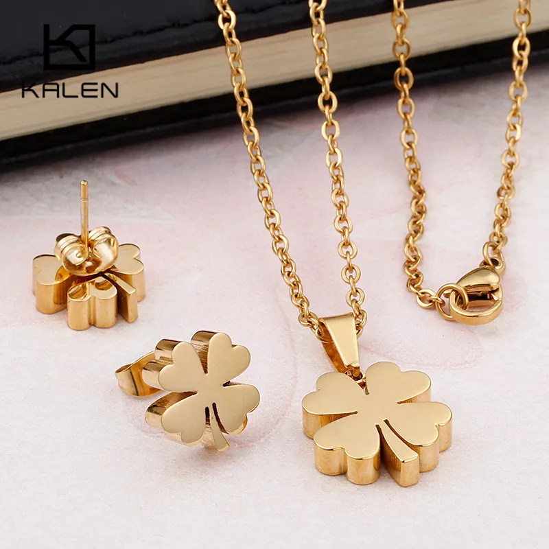 Женский ювелирный комплект из колье и серёг нержавеющей стали|jewelry sets for women|jewelry