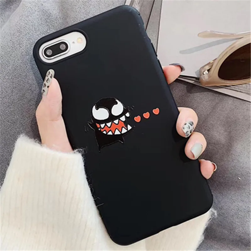 Newest Hot American Comics Venom Soft Silicon Cover Case for Iphone 6 7 6S 7plus 8 8plus XR XSMax Marvel 3D Relief Phone Coque |
