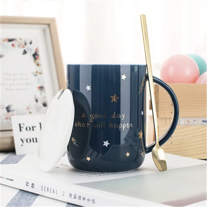 Милая кружка Caneca Criativa голубое звездное небо кофейные кружки креативная Kubek Termiczny