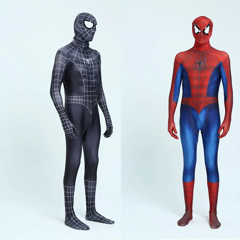 high quality the amazing spiderman cosplay spandex suit costume kids children boy adult black spider man zentai costumes | Тематическая