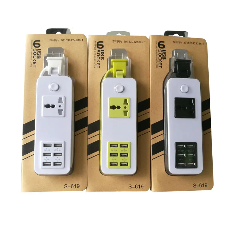 6 Way Multi USB хаб мобильного телефона Зарядное устройство 5 В 6A eu/us/uk/au стены AC зарядка