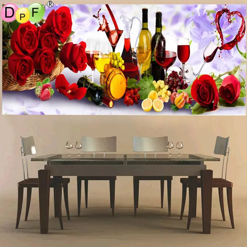 DPF Алмазная Картина Вышивка крестом 5d круглые стразы набор для склеивания