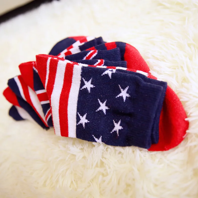 10 Пар/лот мужские носки зимние сумки классический национальный флаг осень зима и