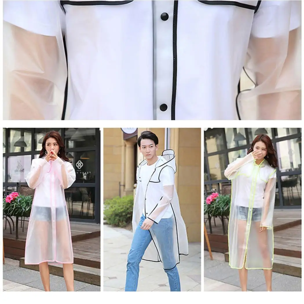 Путешествия Мода дождевик взрослых EVA Открытый Повседневный плащ сплошной