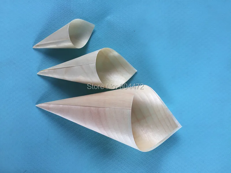 Одноразовые конические держатели для мороженого деревянный конус маленькие и