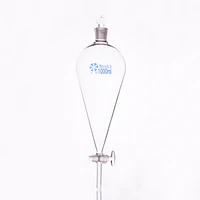 separatory funnel pear shapewith ground in glass stopper and stopcockcapacity 1000mlglass switch valve