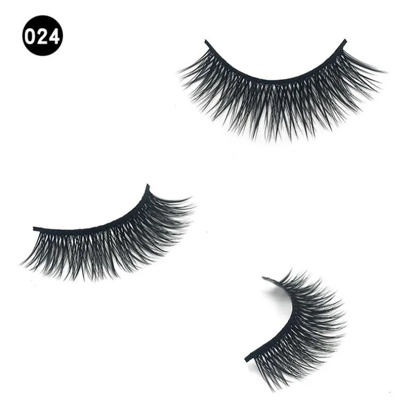 5pairs 024 5 пар/компл. натуральных длинных накладных ресниц модные женские туфли макияж глаз мягкие черные ресницы, увеличение ресниц ручной работы DIY густые накладные ресницы - Длина: 5pairs 024