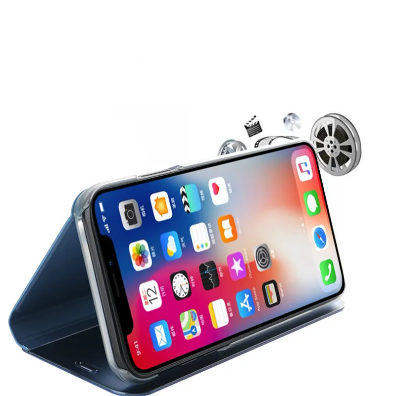 Модный зеркальный флип чехол для Apple iphone 6 6s plus 7 8 X XR XS Max телефона|Бамперы| |