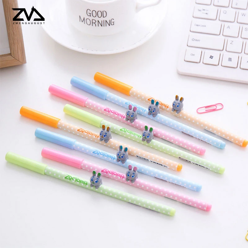 4 шт./лот Милая стерео ручка с гелевыми чернилами в виде кролика kawaii канцелярские