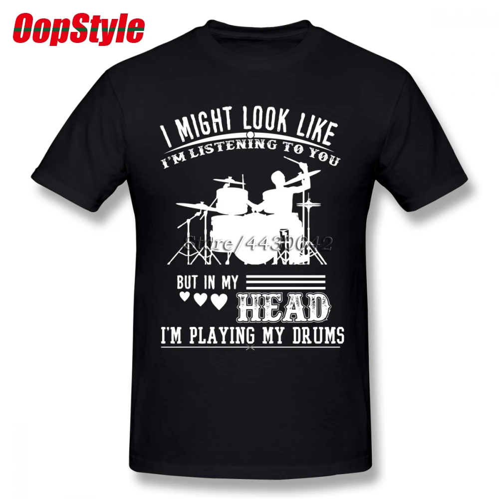 Футболка барабанщика для мужчин дропшиппинг летняя хлопковая футболка с