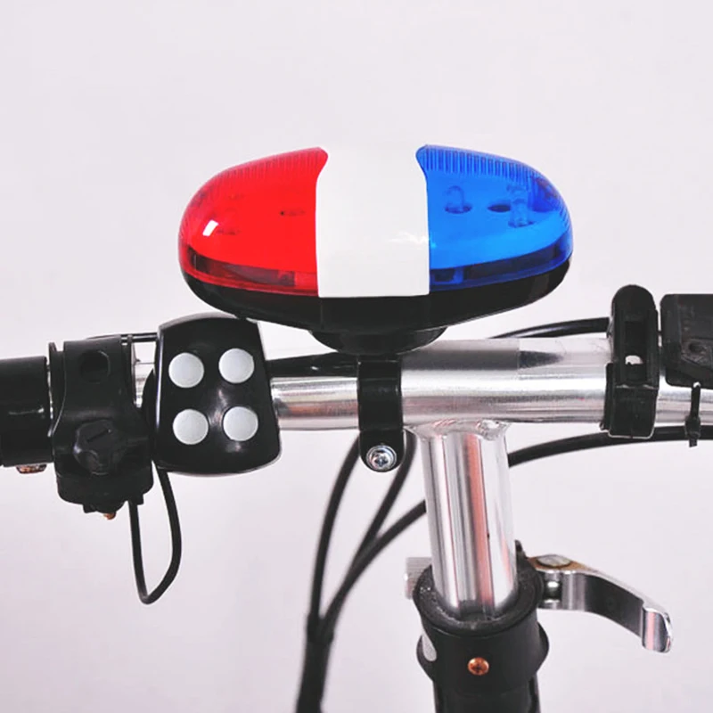 DUUTI Bicycle Bell 6LED 4 Tone Horn Bike Call LED Light Electronic Siren Kids Accessories for Scooter | Спорт и развлечения