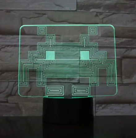 Model 2 Мультфильм USB Pac-man Игра тема цвет ночник светодиодный призрачная лампа спальня детская комната украшение освещение - Испускаемый цвет: Model 2