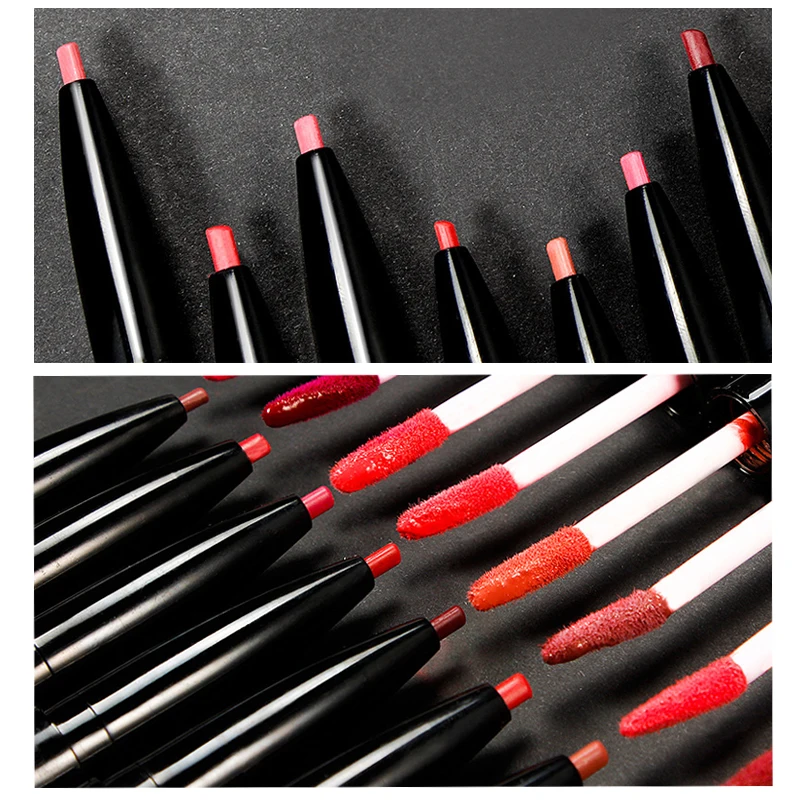 Pudaier Nude Make Up Double Head Velvet Matte Liquid Lipstick Lips Liner Gloss Long Lasting Professional Makeup Maquiagem |