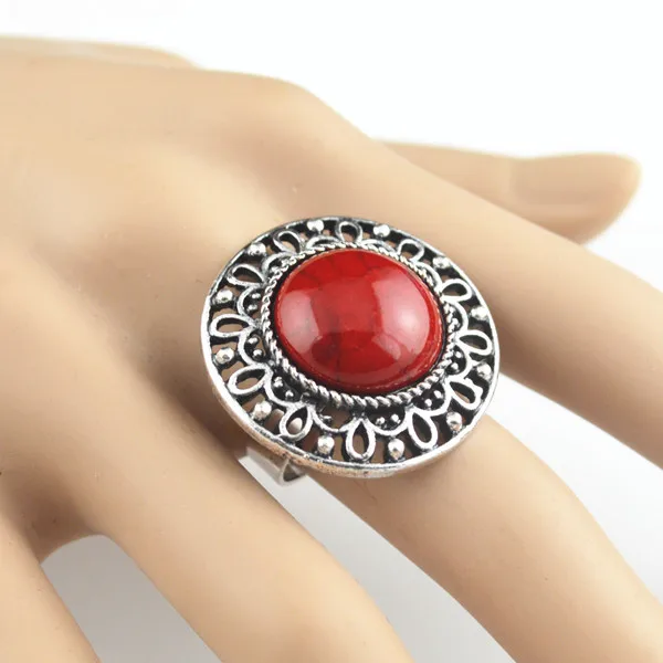 S20M красное ожерелье подвеска серьги и регулируемое кольцо в комплекте набор