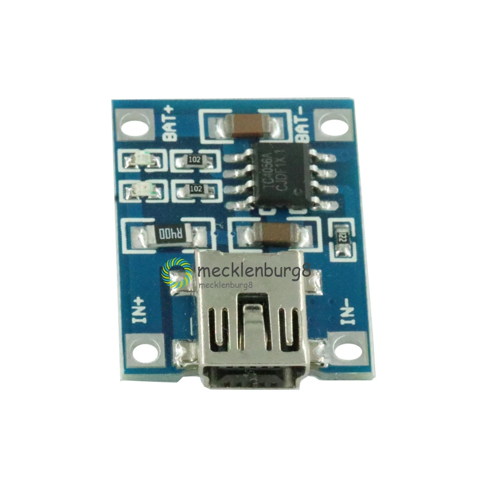 2 шт. TP4056 Mini USB 5 в 1A 18650 литиевая батарея зарядное устройство модуль светодиодный