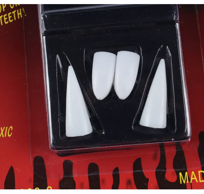 Halloween masquerade zombie Vampire Fangs demon ghost teeth of four blood pills | Дом и сад