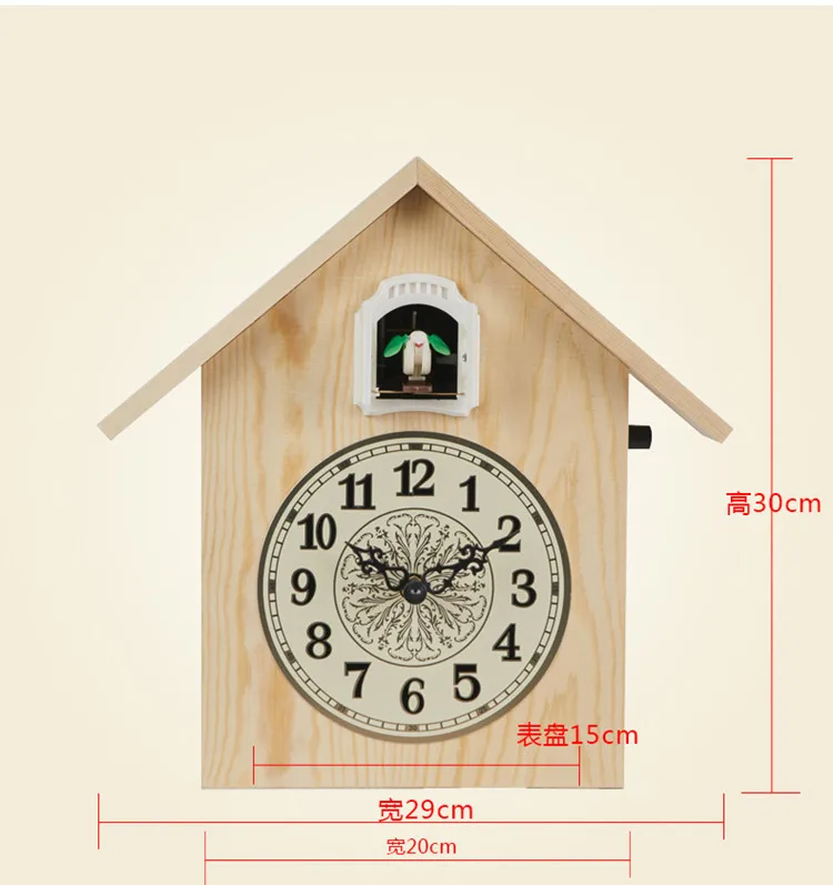 Cuckoo часы из цельного дерева Cuckoo настенные часы с птицей простые часы для гостиной Креативные Часы для спальни Cuckoo