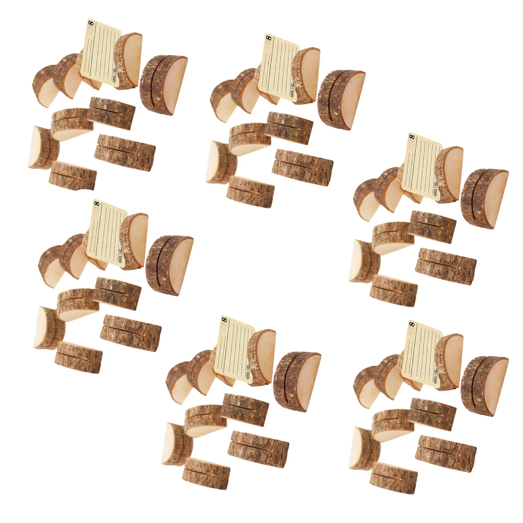 60 шт. деревянные держатели для номера стола деревянная карточка размещения