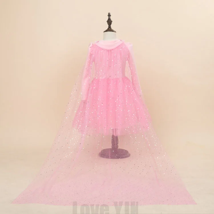 Высокое качество; платье принцессы Анны и Эльзы для девочек; Vestidos; Детские платья для костюмированной вечеринки; праздничные платья принцессы