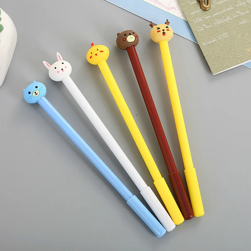 

35 Pcs gel pens set Creative Stationery Animal Expression Neutral Pen Cute Student Cartoon Office Supplies gifts wholesale