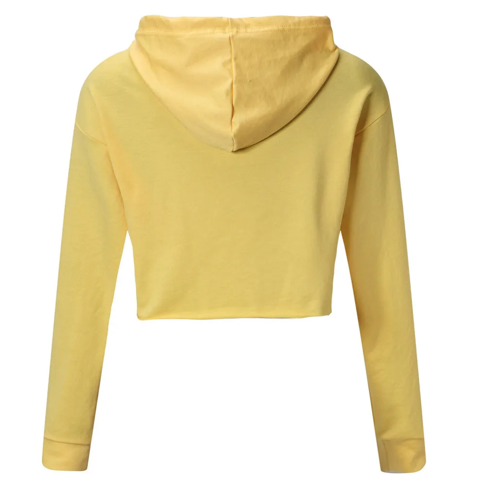 

FREE OSTRICH Hooded Drawstring Leaking Umbilical Womens Tops And Blouses Automne Long Sleeves Autumn Blouse Et Chemisier Femme