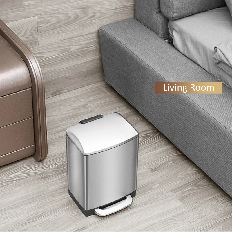 MR. BIN 6L/12L 410 мусорное ведро из нержавеющей стали с увеличенной педалью бытовой