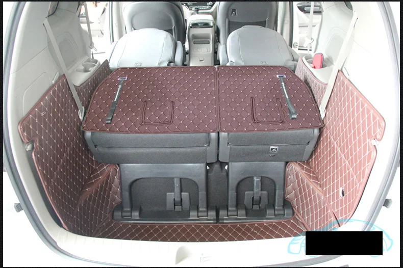Волокна кожи багажник автомобиля коврик для Kia Carnival 3rd поколения grand carnival grand Sedona автомобильные аксессуары