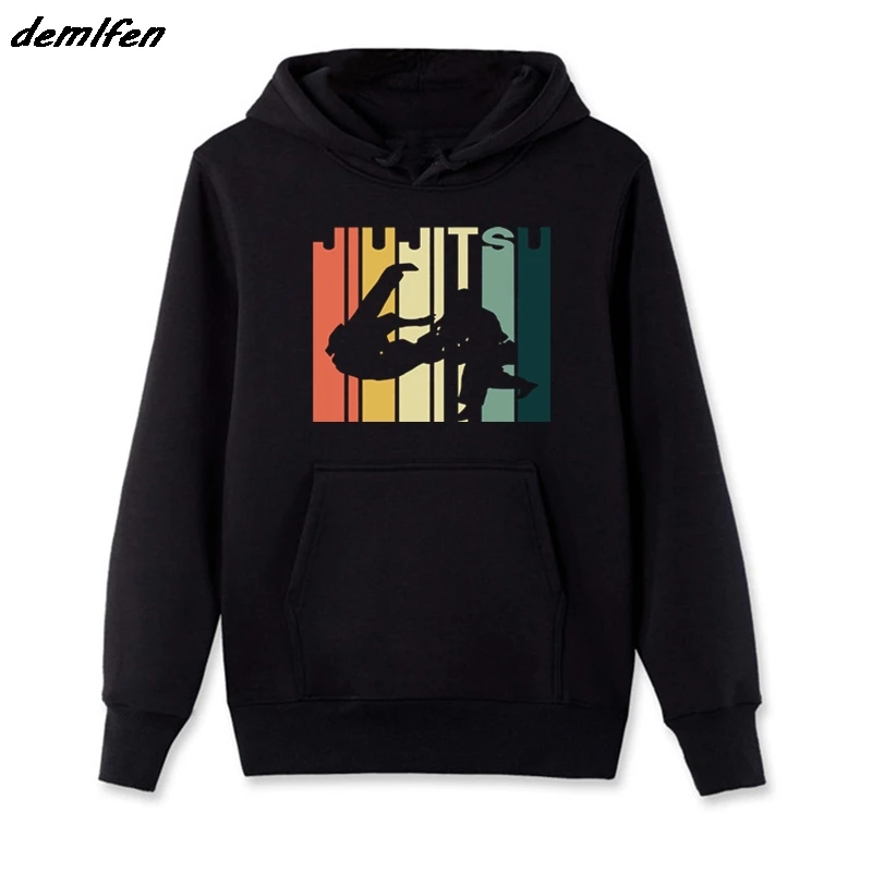 

Jiu Jitsu Silhouette Bjj Brazilian Jiu Jitsu Retro Hoodie Hoody Fashion Casual High Quality Print Sweatshirt Hip Hop Coat Jacket