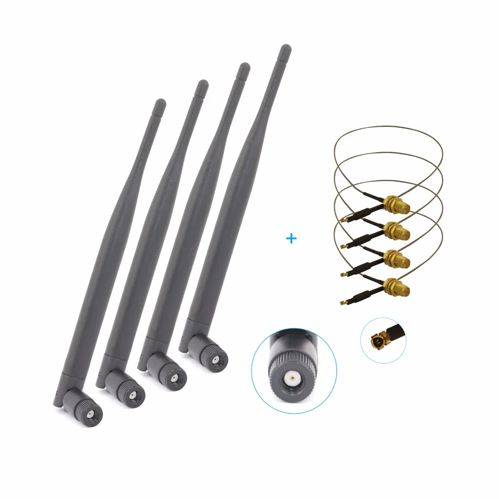 Aperit 6dBi RP-SMA Dual Band Wi-Fi Антенны + 4 U. fl Mod Kit Для Linksys WRT600N WRT610N | Мобильные телефоны и
