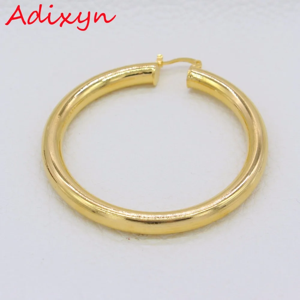 Африканские серьги кольца Adixyn для женщин золотого цвета/медные круглые