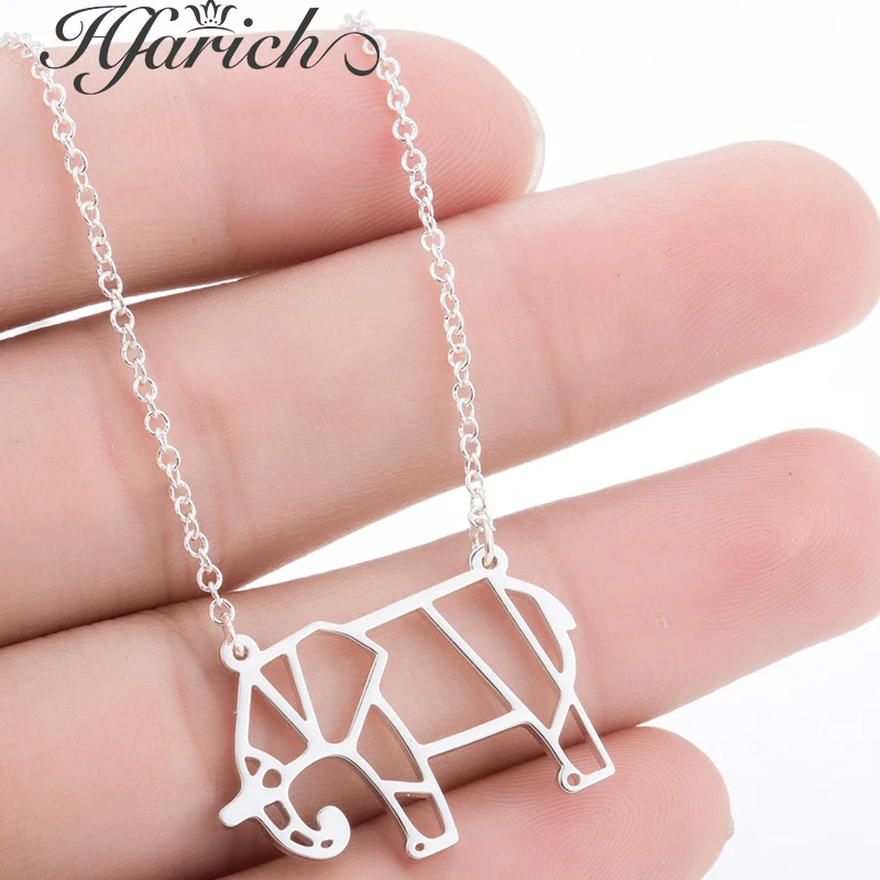 

Hfarich Fascination Elephant Pendant Necklaces Clavicle Chains necklace Fashion Charming Necklace Women Vintage Jewelry Gifts