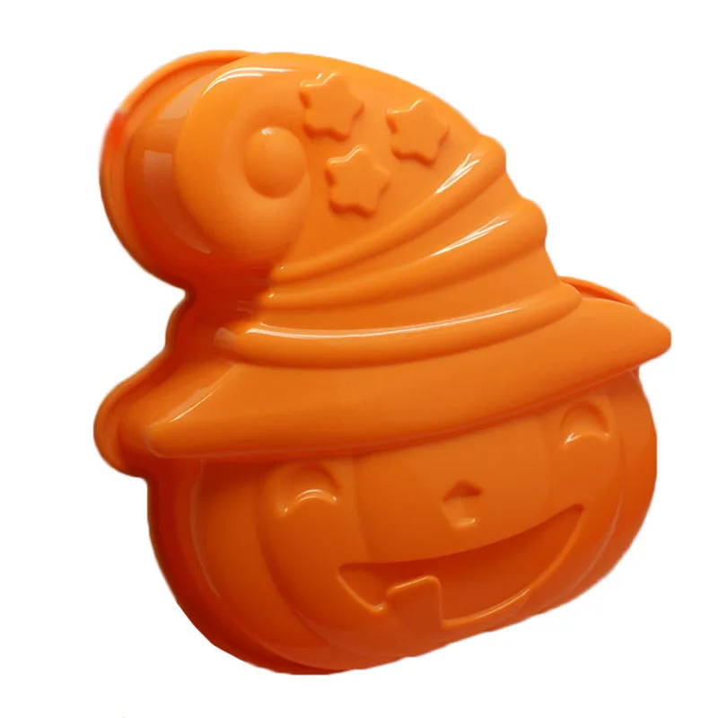 Silicone Jack-O-Lantern Spooky Pumpkin Mould For Halloween Figural Cake Decorating Top Mold Pan Holiday Bakeware Baking Tray | Дом и сад