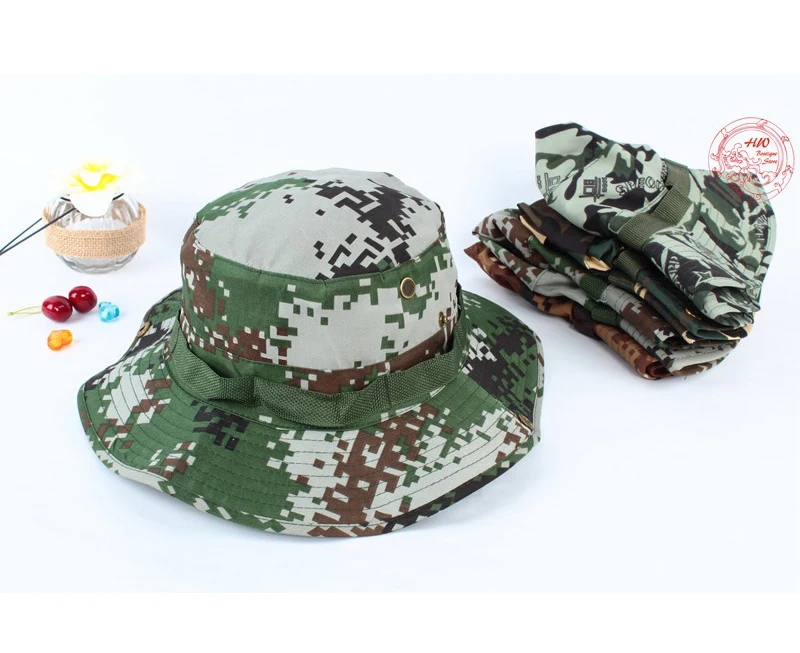 Камуфляж Boonie Hat Модные военный, камуфляж, охота Boonie ведро шляпа Панама ушанка Открытый Рыбалка широкая шляпа