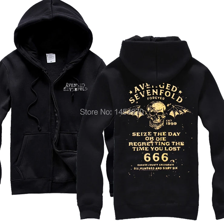 Cool 666 Avenged Sevenfold A7X Band 100% хлопок рок толстовки куртка панк hardrock Толстовка молния
