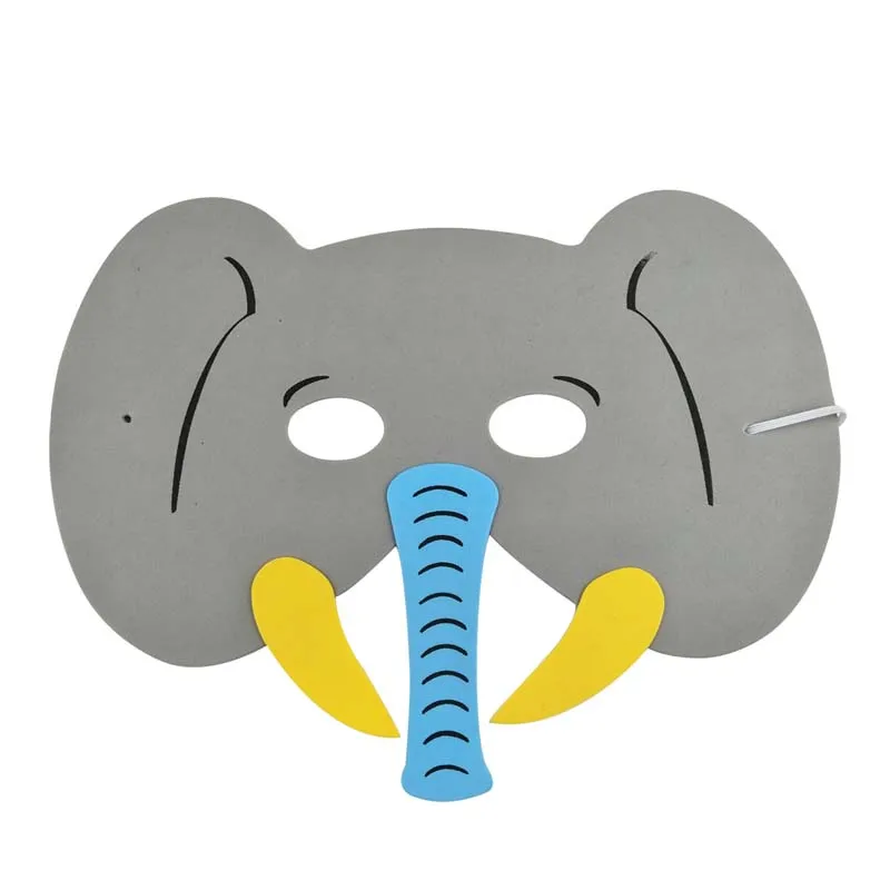 12 PCS DIY kids animal masks EVA Foam Birthday Party Masks Birthday Party Decor Kids Jungle Party Safari Party Decor Kids Favors