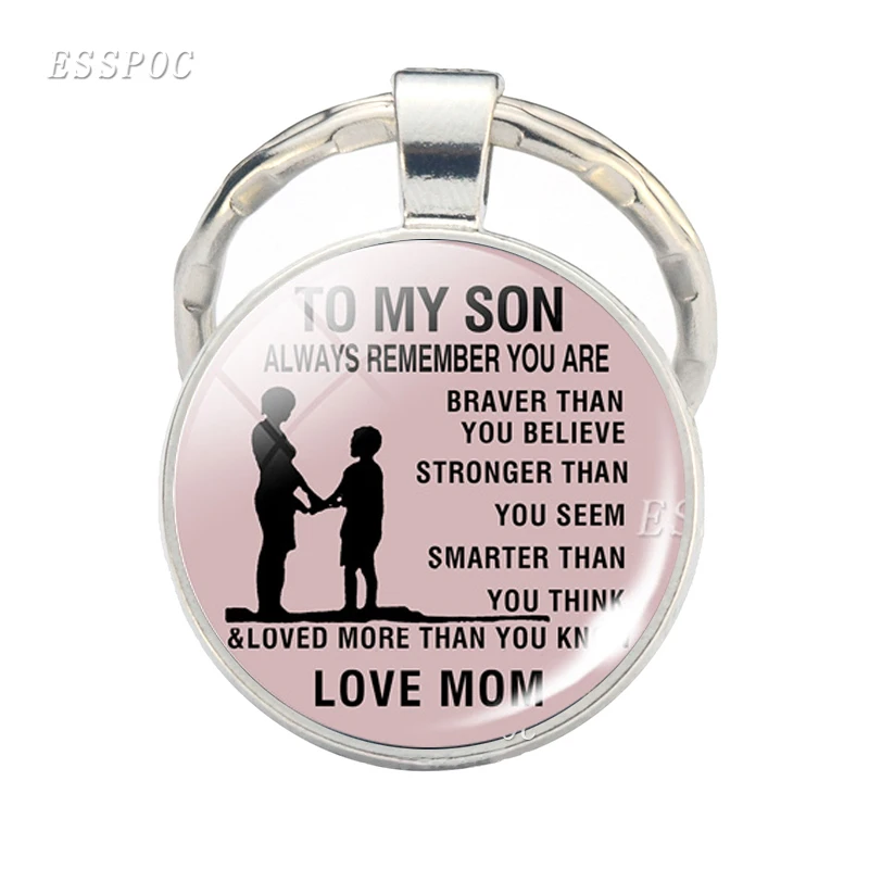 Брелок с надписью To My Son ювелирный брелок Always bemдекабря You Braver со стеклянным