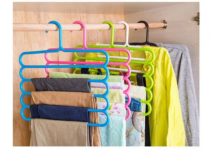 Штаны 1 шт. комплекты Вешалки держатели для полотенца одежда 5-слойный чехол