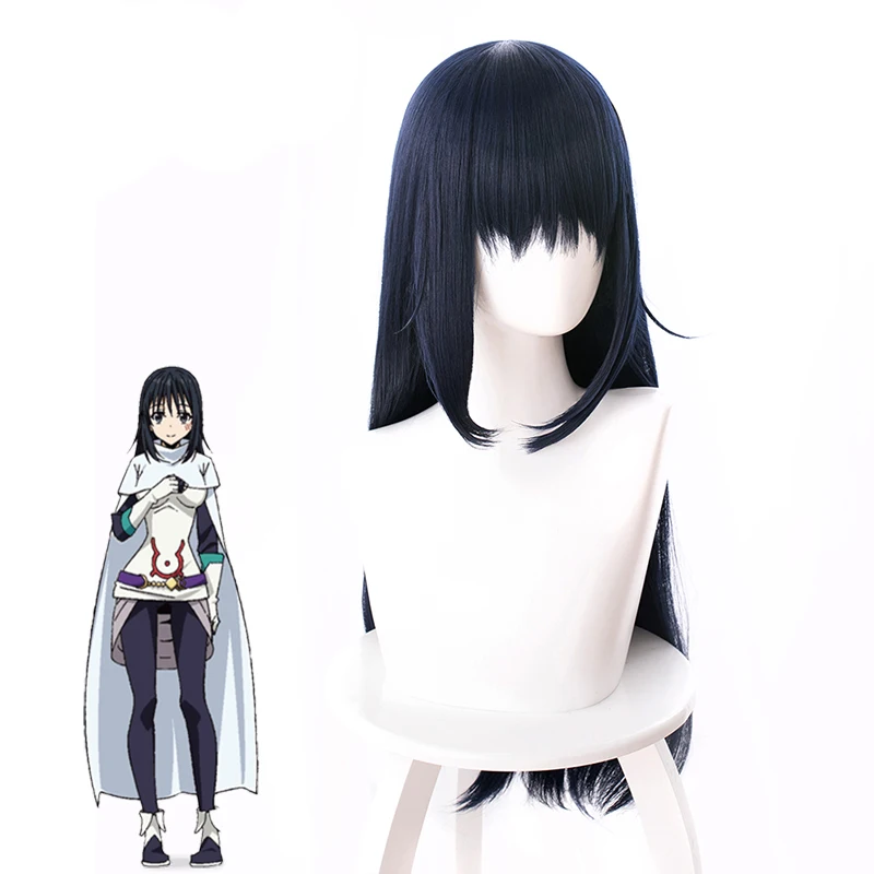 Парик Tensei shitara Slime Datta Ken для косплея Shizue Izawa 70 см синие длинные волосы термостойкий