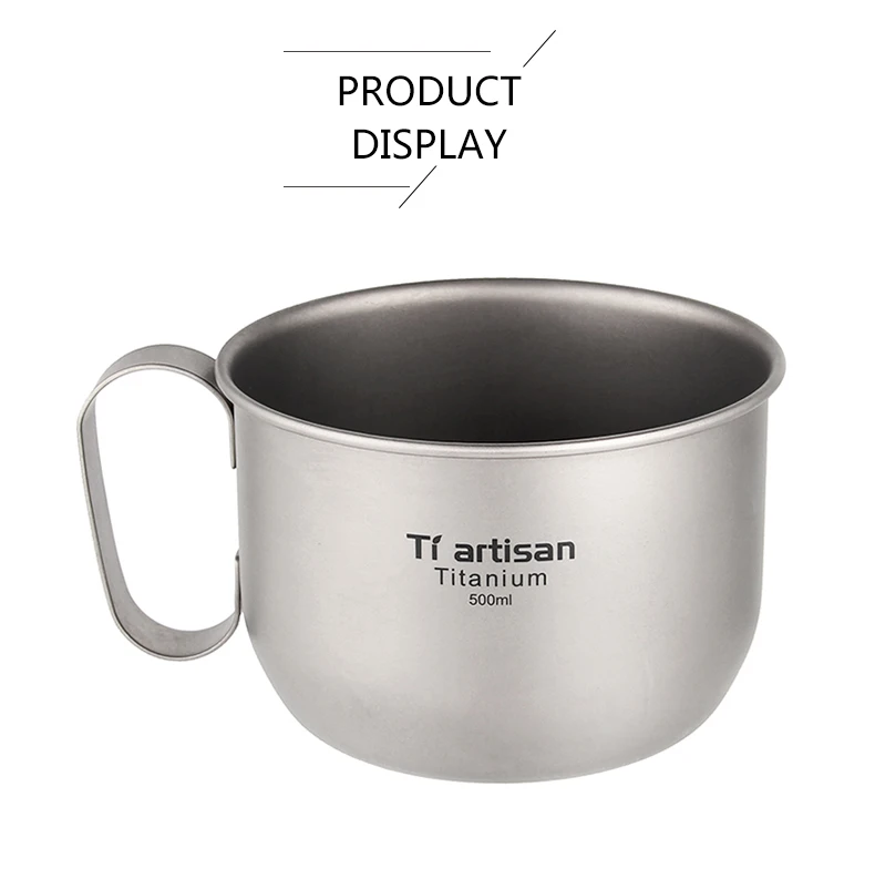 Tiartisan чистый титан кофейная кружка 500 мл титановая чашка для молока кухонная посуда горшок чаша с фиксированной ручкой Ta8351Ti