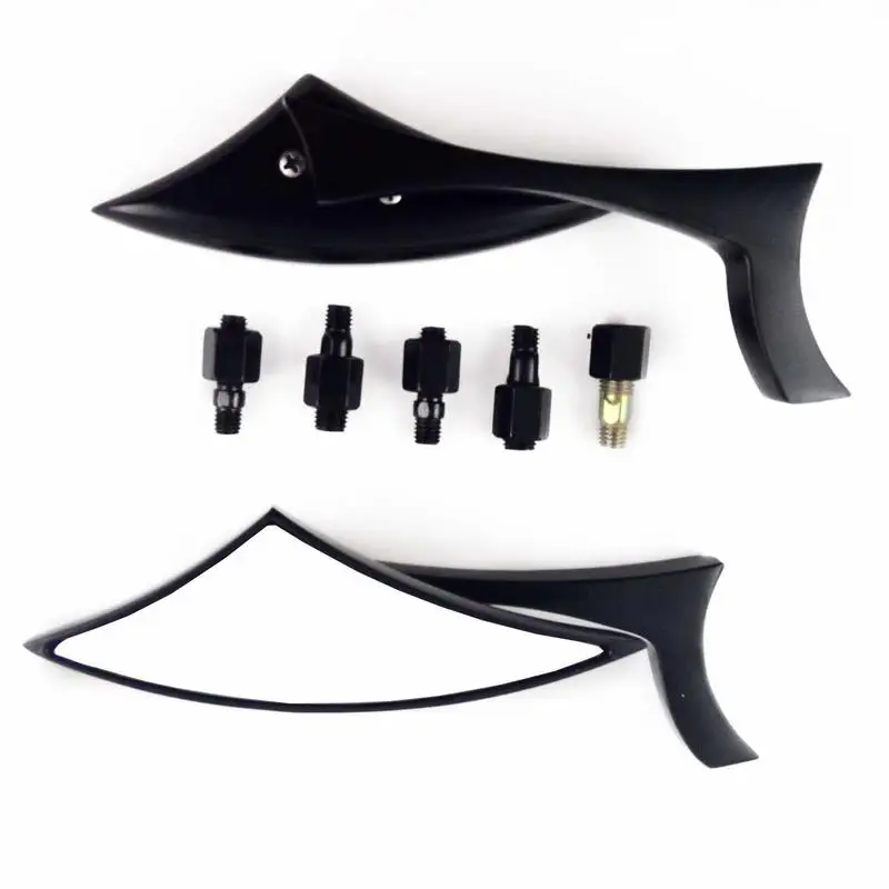 2X черное алюминиевое лезвие копье боковое зеркало заднего вида для мотоцикла